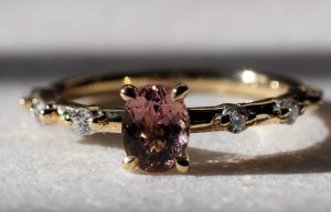 Evelyn pink sapphire ring