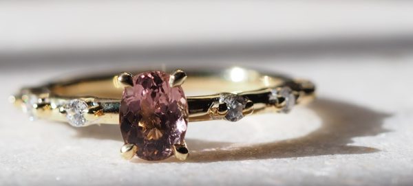 Evelyn pink sapphire ring