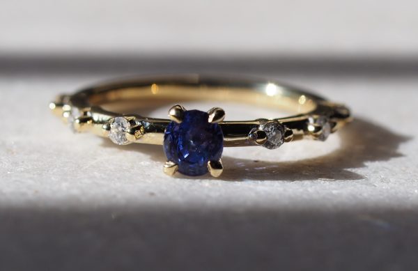 Evelyn Blue Round Sapphire
