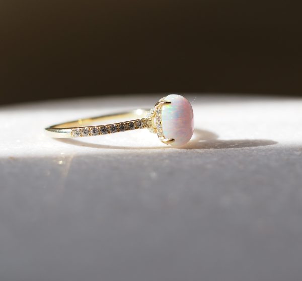 Luna Opal Gold Ring